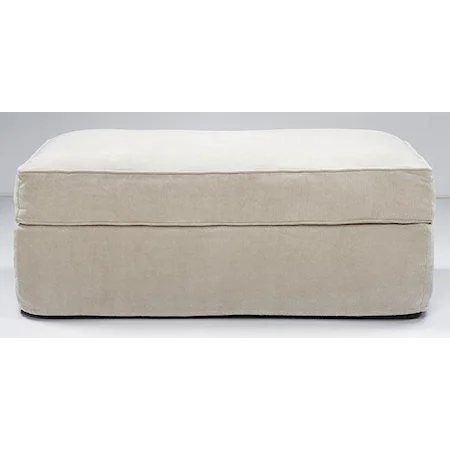 Traditional Rectangular Skirted Ottoman